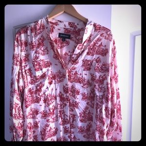 Button down Toile style- robots vs. ladies/lords